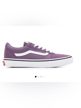 Vans Purple Canvas Low-Top Sneaker with White Stripe